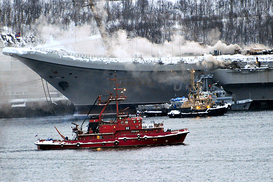 Пожар на крейсере «Адмирал Кузнецов».