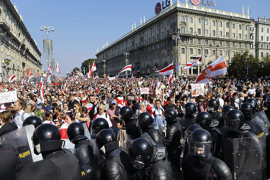 30 августа 2020 года. Народный подарок президенту Белоруссии – новый виток протестов выходного дня.