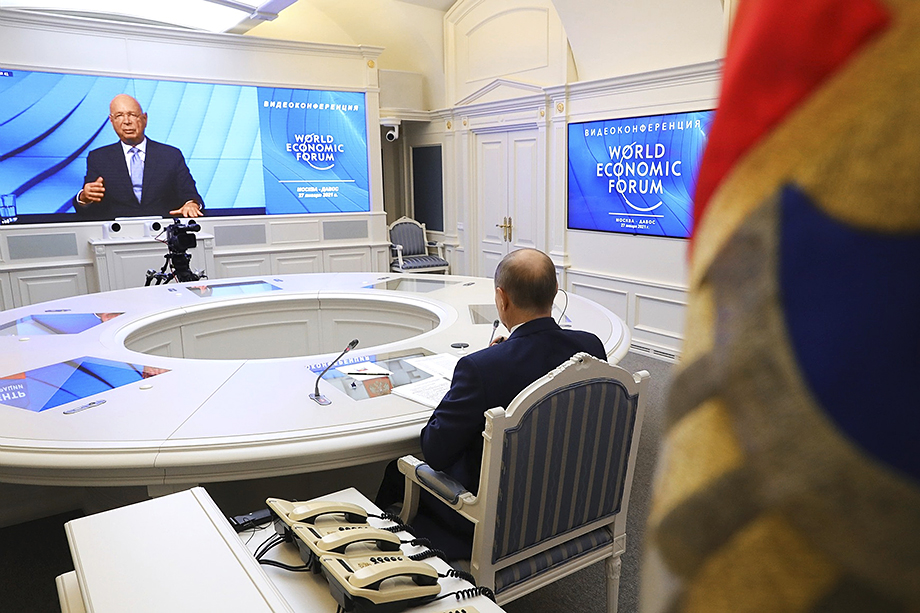 27 января 2021 года. Владимир Путин выступил с речью на Давосском онлайн-форуме из Кремля.
