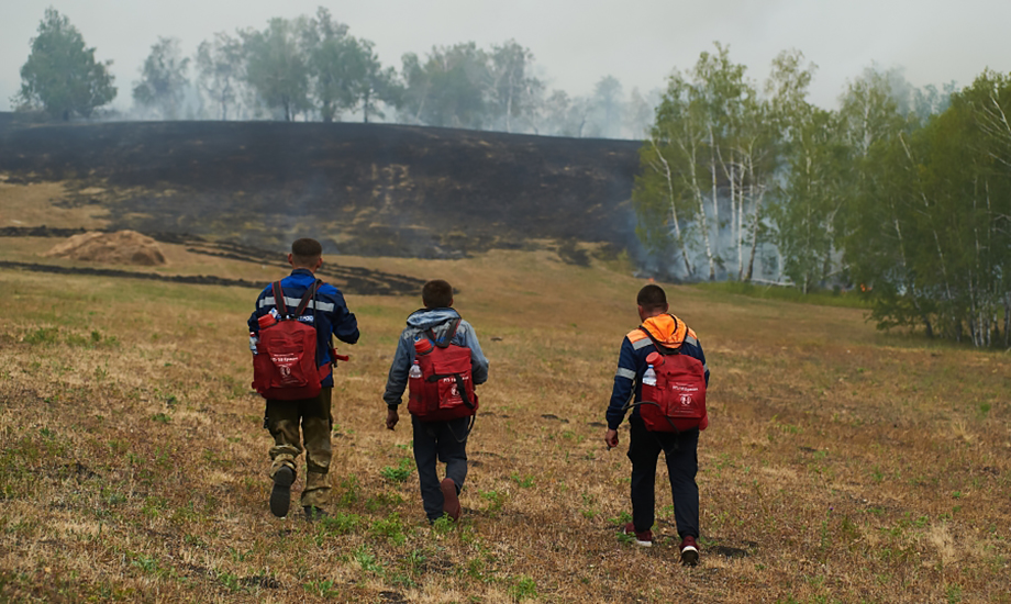 Пожар в заказнике Шайтан-тау в Республике Башкортостан.