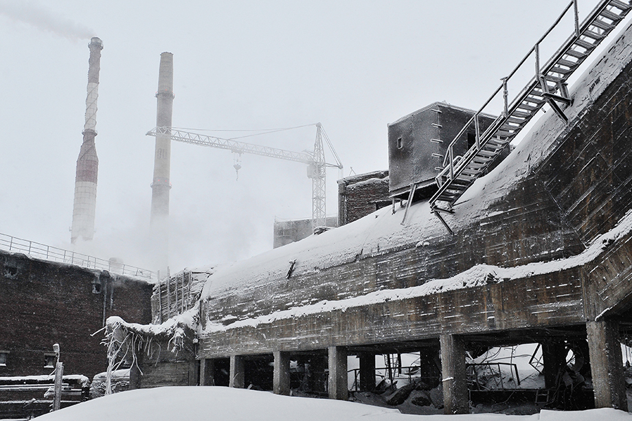 3 февраля 2016 года. Никелевый завод Норильского металлургического комбината.