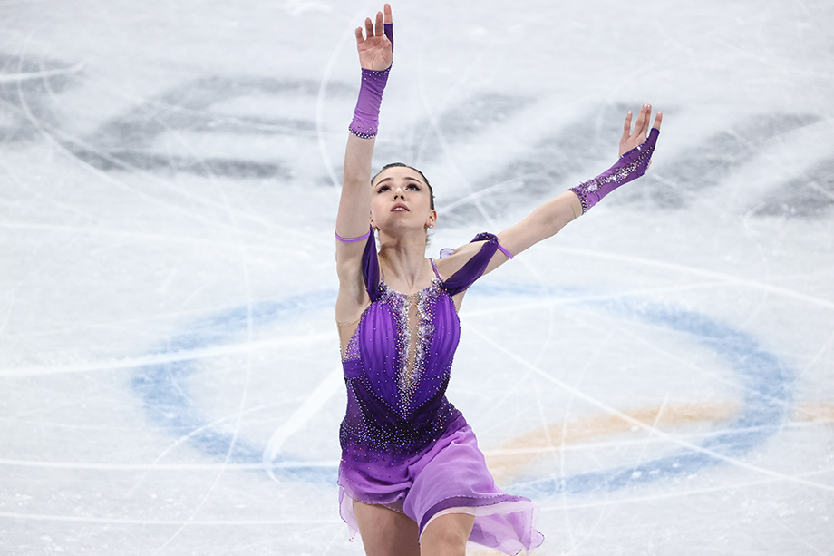 Выступление Камилы Валиевой завершало командные соревнования.