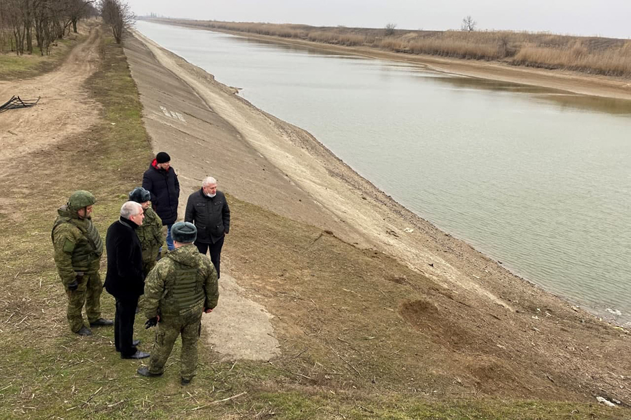 Глава Крыма Сергей Аксёнов приехал в Херсонскую область (Украина) осмотреть состояние Северо-Крымского канала