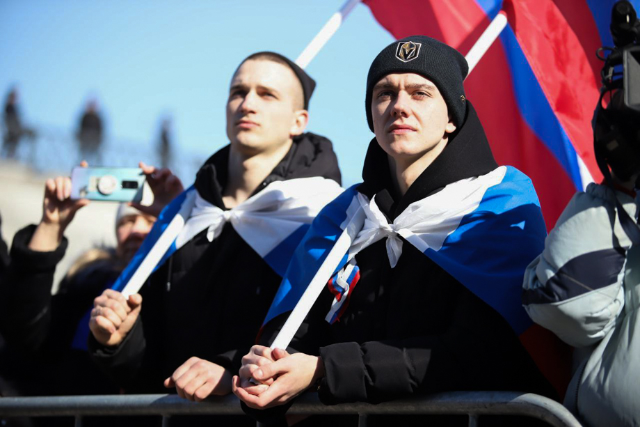 18 марта 2022 года. Митинг-концерт, посвящённый годовщине Крымской весны, в Екатеринбурге.