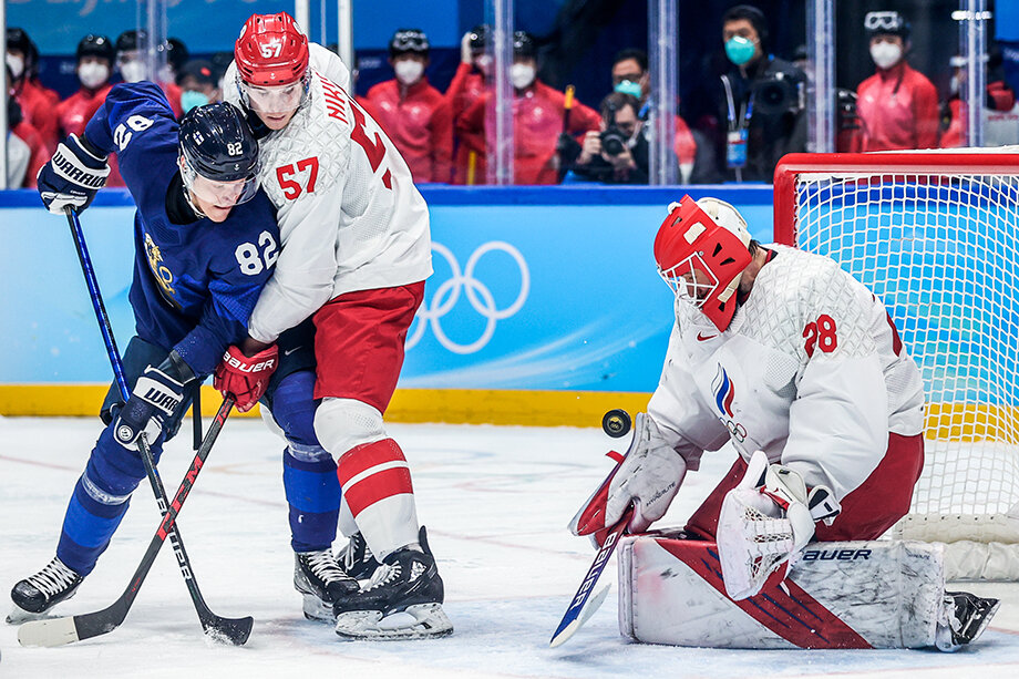 Финальный матч по хоккею среди мужчин между сборными командами ОКР и Финляндии на XXIV зимних Олимпийских играх 2022 года.
