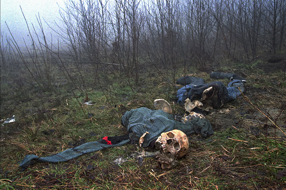 Более 8000 боснийских мужчин и мальчиков-мусульман погибли в течение 10 дней бойни после захвата Сребреницы войсками боснийских сербов 11 июля 1995 года во время войны в Боснии 1992–95 годов.