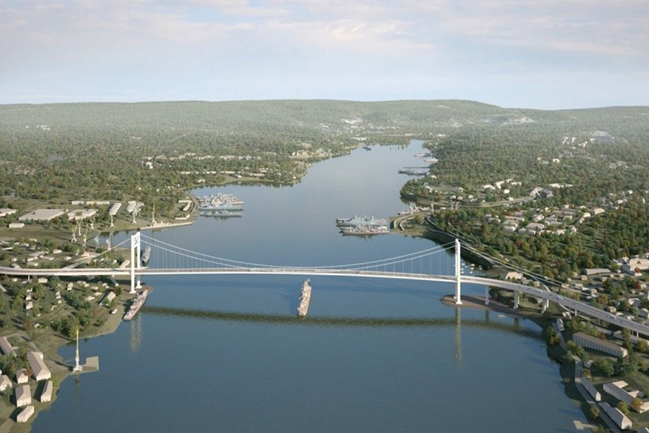 Предлагавшийся в 2018 году проект моста через Северную бухту.