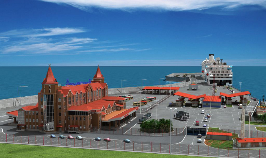 3D-модель международного морского терминала в городе Пионерский представлена на сайте «Росморпорта».