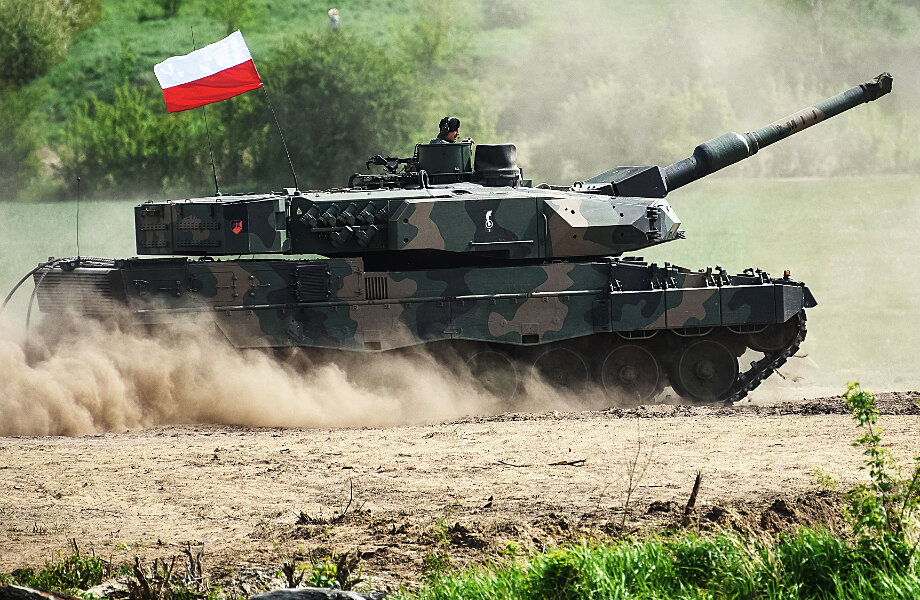 Польский Leopard-2PL во время учений Defender Europe 22.