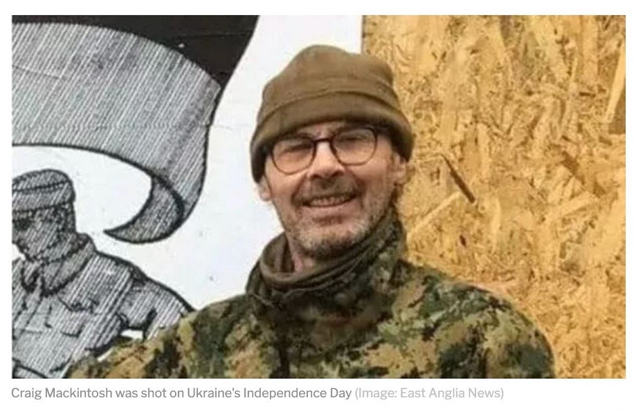 Гражданин Великобритании Крейг Макинтош погиб на Украине в возрасте 48 лет