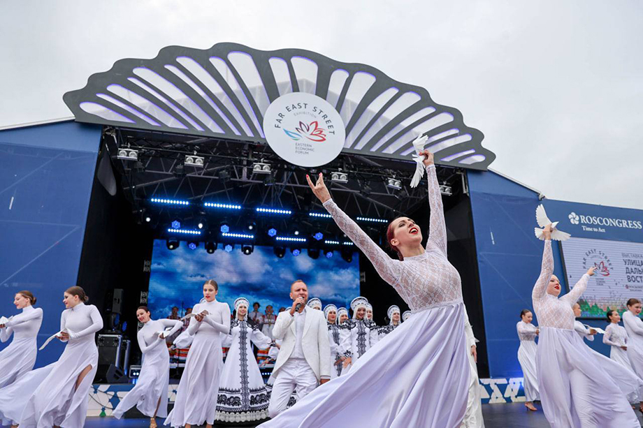 Церемония открытия выставки «Улица Дальнего Востока» на ВЭФ