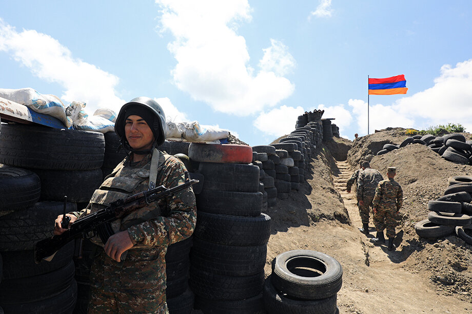 18 июня 2021 года. Позиции Вооружённых сил Армении на линии соприкосновения вдоль государственной границы с Азербайджаном.