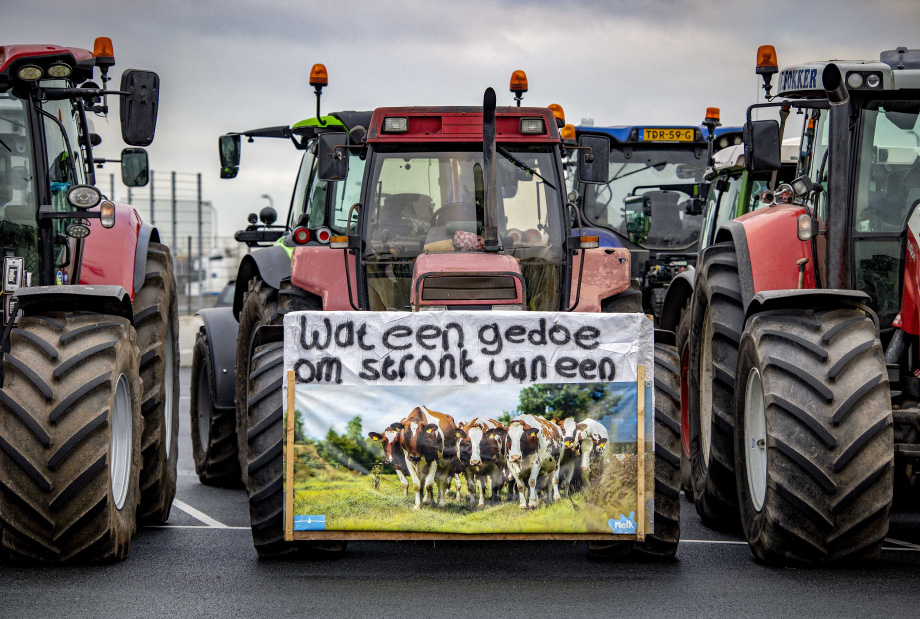 Голландские фермеры протестуют против требований Евросоюза.