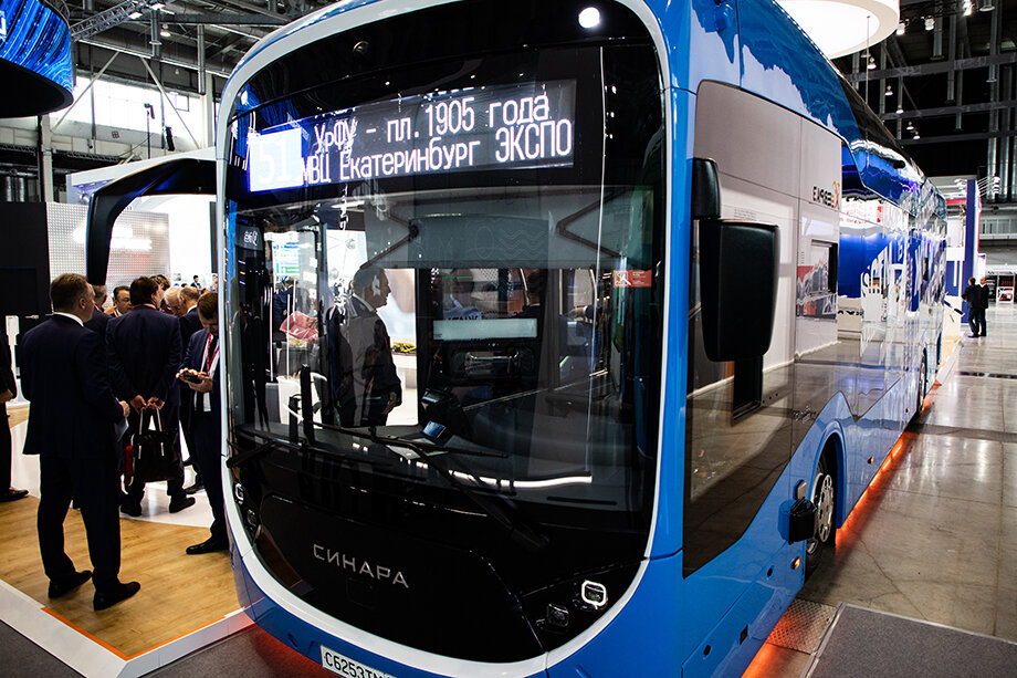 Группа «Синара» представила на «Иннопроме» опытный образец электробуса.