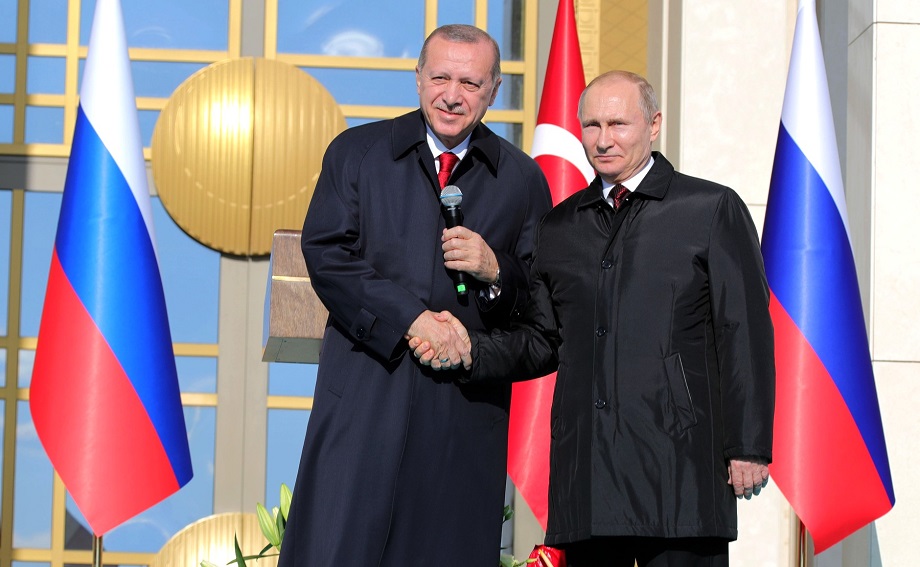 Церемония запуска строительства АЭС «Аккую». Президент России Владимир Путин и Президент Турецкой Республики Реджеп Тайип Эрдоган