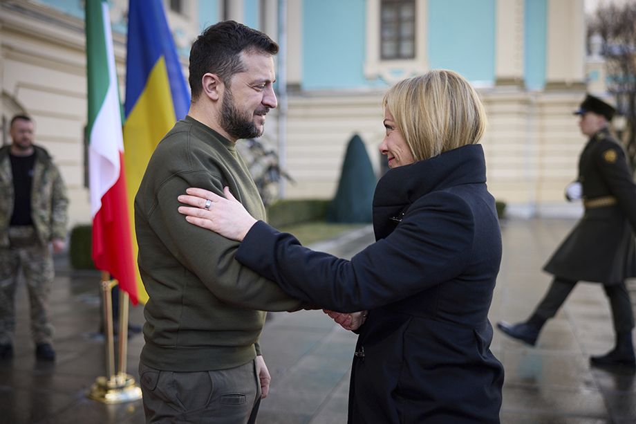 Джорджа Мелони посетила Киев впервые с момента назначения на должность председателя совета министров Италии.