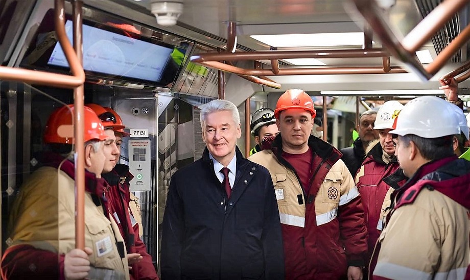 Мэр Москвы Сергей Собянин на открытии БКЛ Московского метрополитена
