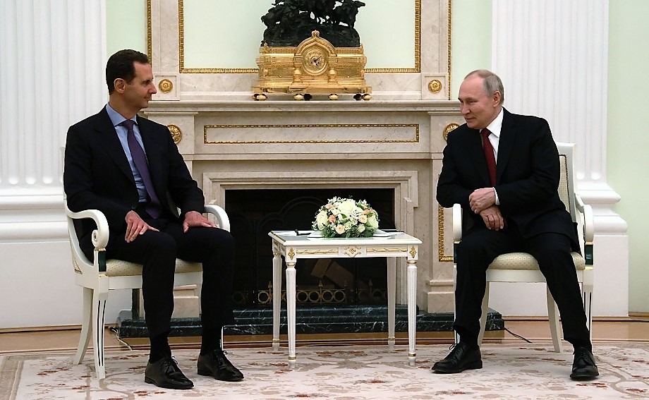 Президент Сирии Башар Асад и президент России Владимир Путин на встрече