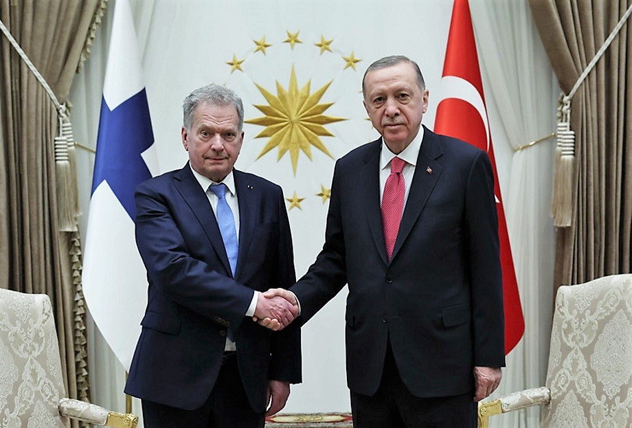 Президент Финляндии Саули Ниинистё и президент Турции Реджеп Тайип Эрдоган (слева направо)