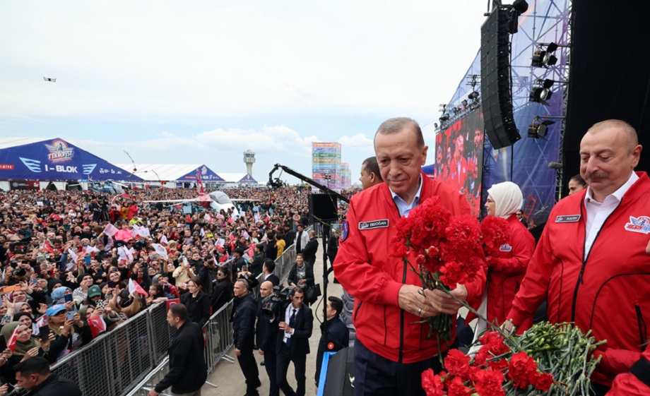 Реджеп Тайип Эрдоган и Ильхам Алиев на Teknofest.