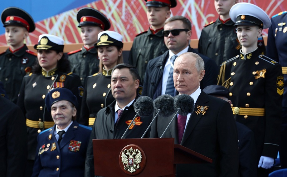 9 мая 2023 года. Президент РФ Владимир Путин во время Парада Победы на Красной площади.