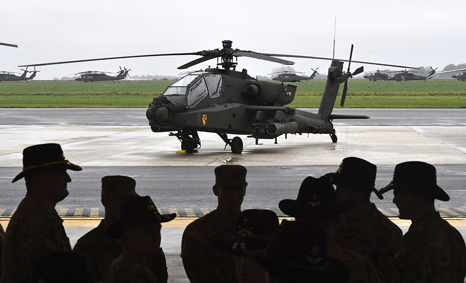 Вертолёты дивизии США на пути в Латвию для участия в операции «Атлантическая решимость».