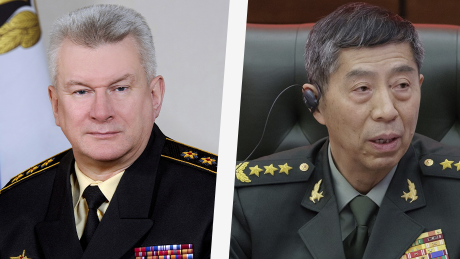 Главком ВМФ России адмирал Николай Евменов и глава Минобороны КНР Ли Шанфу