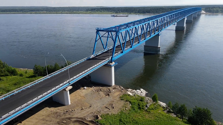 Высокогорский мост через Енисей.
