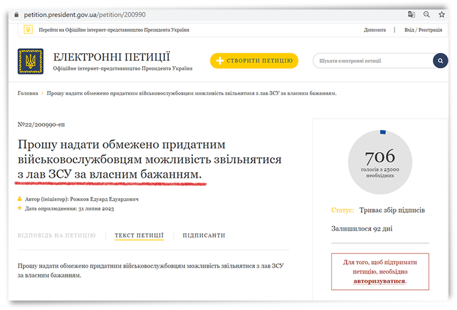 За несколько часов петиция собрала более 700 подписей.