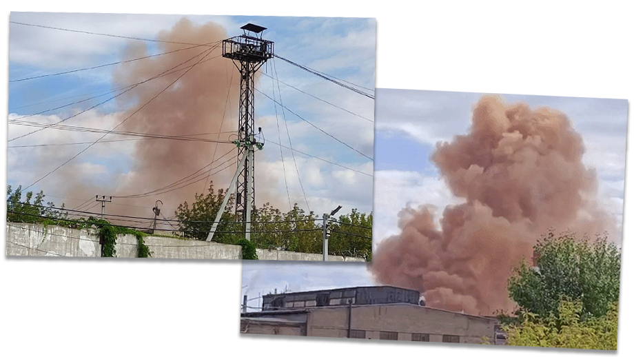 Жители Челябинска сообщают об оранжевом облаке дыма над городом.