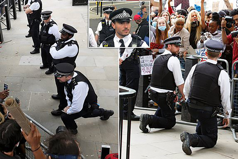 Полицейским в Лондоне запретили вставать на колени.