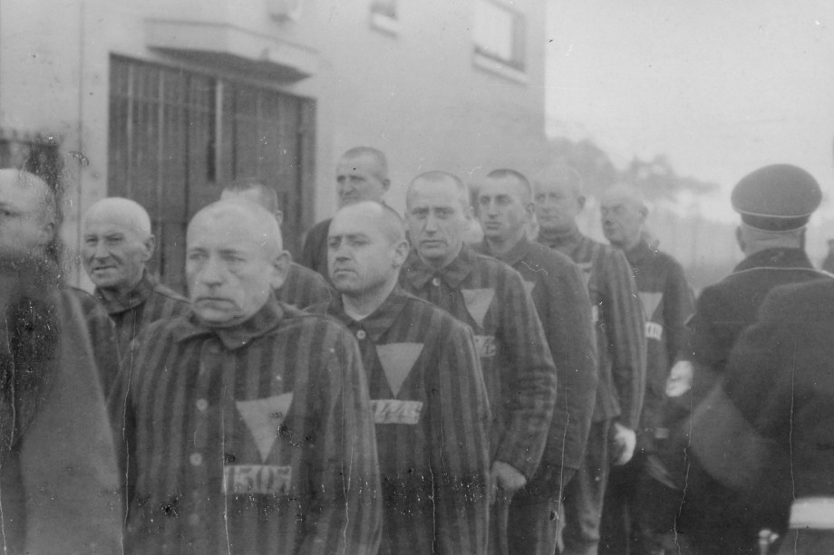 Группа заключённых концлагеря Заксенхаузен, 1938 год.