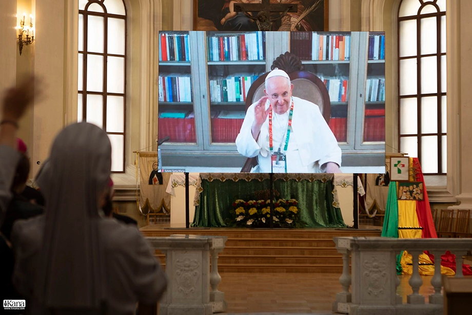 Видеообращение папы Франциска во время X Всероссийской встречи католической молодёжи.