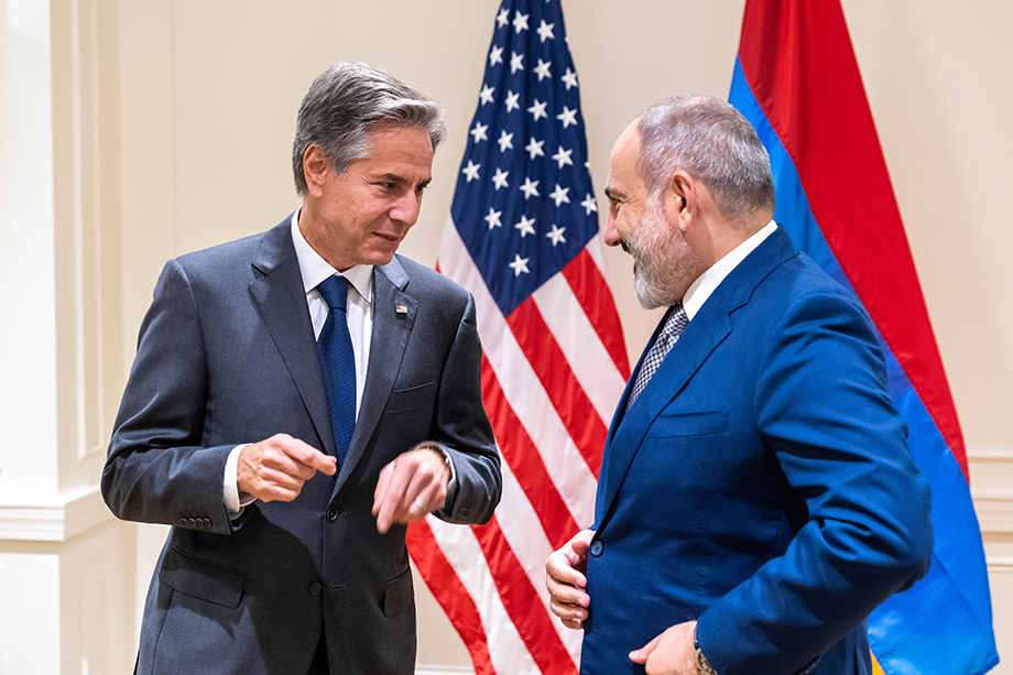 Встреча госсекретаря США Энтони Блинкена с премьер-министром Армении Николом Пашиняном на полях 77-й сессии ООН.