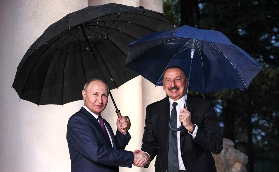 Президент России Владимир Путин и президент Азербайджана Ильхам Алиев.