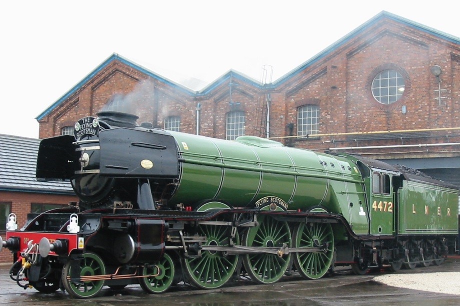 Исторический паровоз Flying Scotsman («Летучий шотландец»)