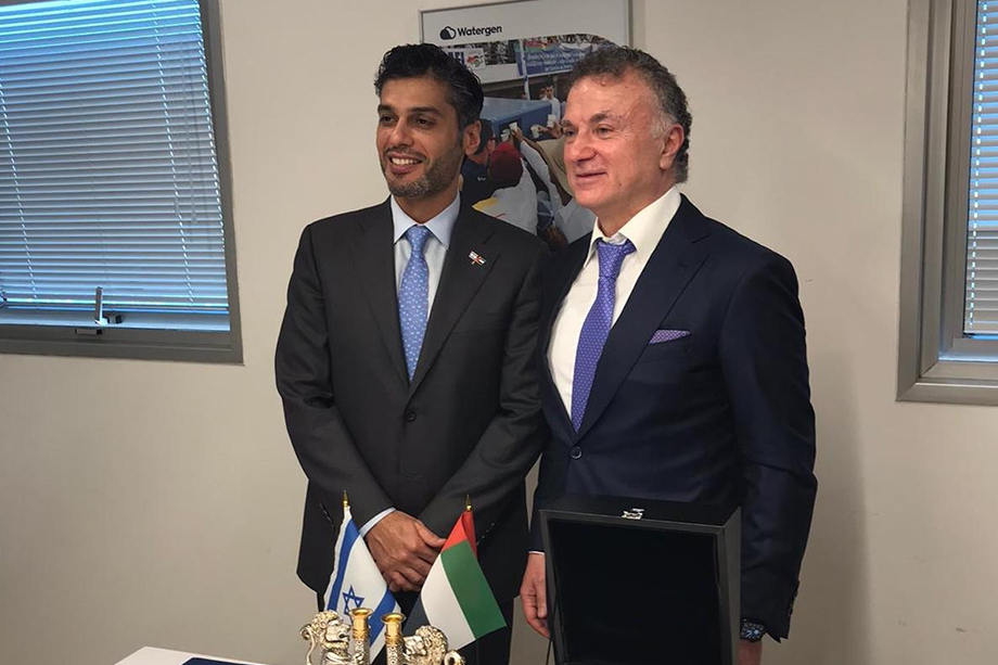 Михаил Мирилашвили и посол ОАЭ в Израиле Мохамед Махмуд Аль-Хадж.