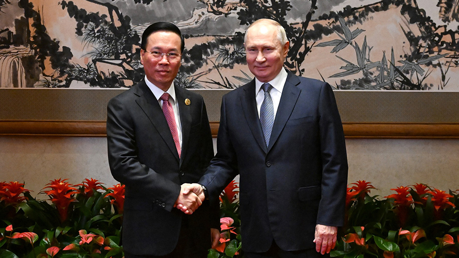 Владимир Путин провёл переговоры с президентом Вьетнама Во Ван Тхыонгом.