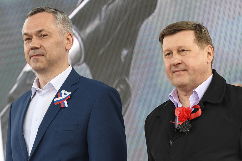 Губернатор Новосибирской области Андрей Травников и мэр Новосибирска Анатолий Локоть (слева направо).