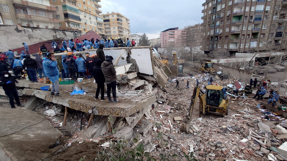 Последствия землетрясения в Турции 6 февраля 2023 года.