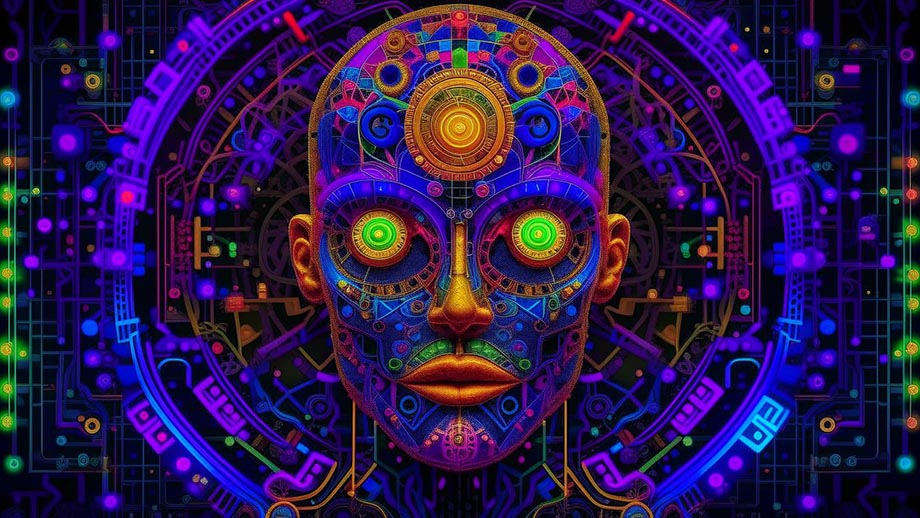 Такое изображение генерирует нейросеть Kandinsky 2.2 по запросу Hallucinate AI