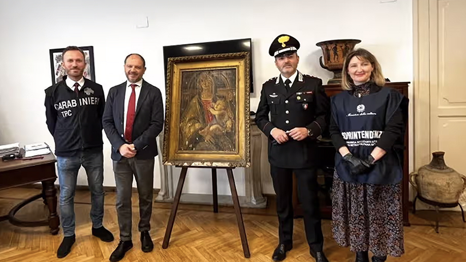 Картина Сандро Боттичелли была найдена в одном из частных домов Неаполя после 50-летнего забвения.