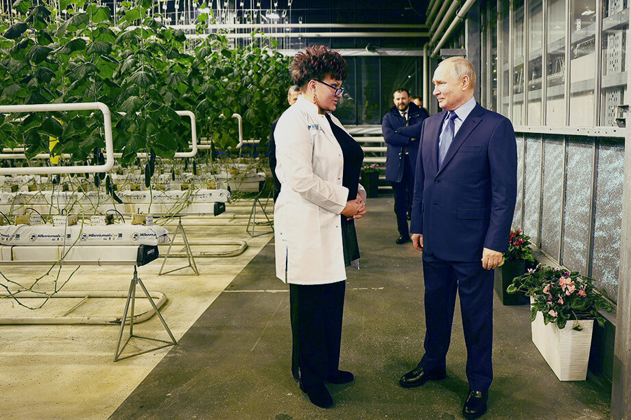 Предприниматель Наталья Макатрова рассказала президенту о проблемах работы тепличного комплекса.