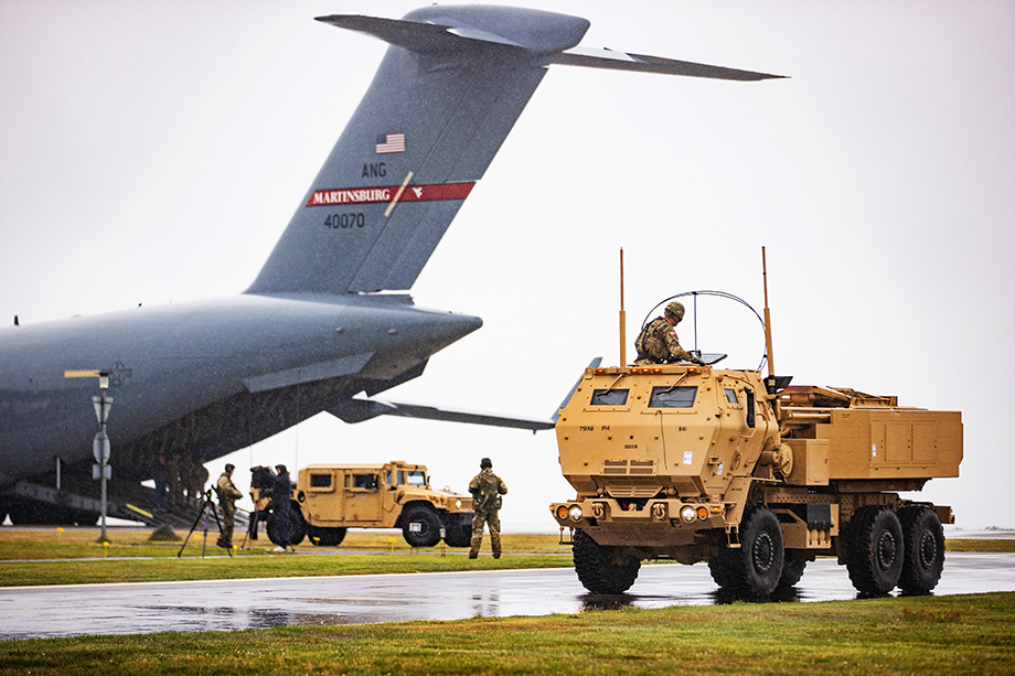 24 мая 2022 года. Доставка военной техники США на остров Борнхольм.