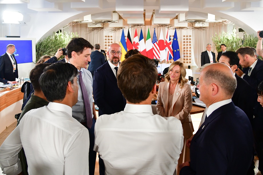 Во время одной из сессий саммита G7.