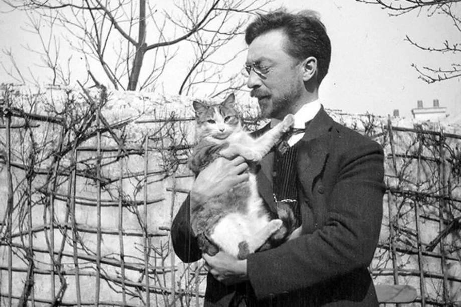 1910-е годы. Кандинский и его кот Васька.